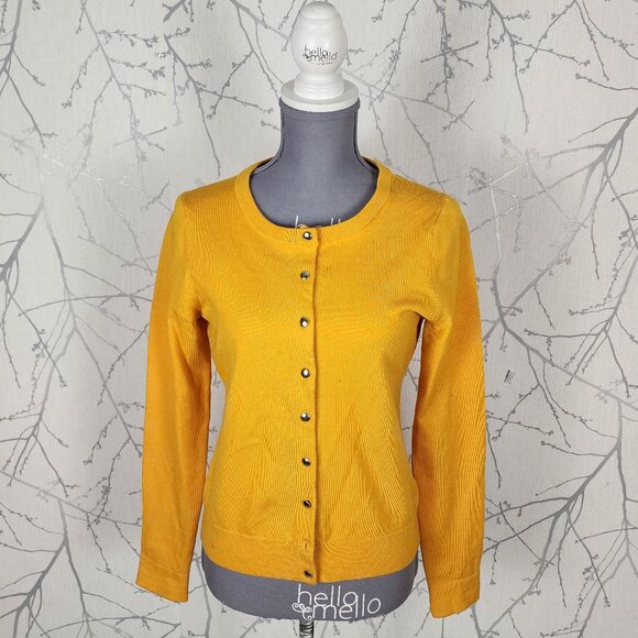 Banana Republic 82% Merino Wool Button Front Crewneck Cardigan - Picture 1 of 6